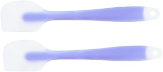 FUNOMOCYA 2 Piezas Espátula Para Hornear Pastel Raspador De Torta Utensilio Hornada Remover Cocinando Kit De Horno Accesorios De Cocina Espátula De Silicona Raspador De Silicona Púrpura