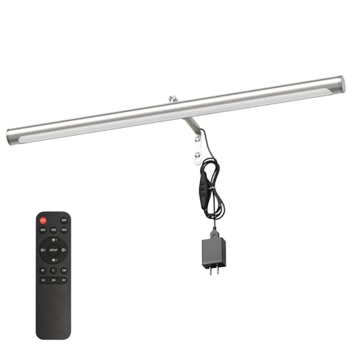 Coinmit 24" Plug in Picture Light 9W Nickel Art Light with Remote