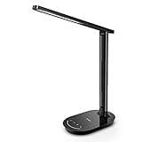 LED Desk Lamp, LASTAR Dimmable Eye-Protecting Table Lamps with Night Light, USB Charging Port, 4 Color Temperature Modes, 5 Brightness Levels, 1H Timer, Touch Control for Home Office Bedroom