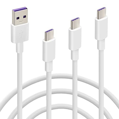 CAIHELONG USB C Cable 3.1A-5A Fast Charging QC3.0 USB Type C Cable 3Pack (3.3/4.9/10FT) USB-C to USB-A Cable Rapid Charger Quick Cord Compatible Galaxy S22 S21 S20 S10 S9