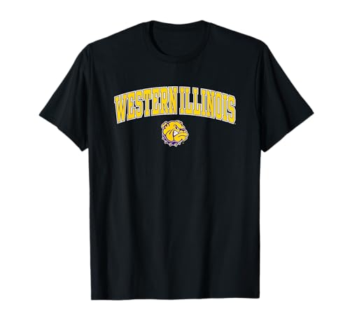 Elite Authentics Unisex Black Short Sleeve Crew Neck T-Shirt - Small - Western Illinois Leathernecks Arch Over Officially Licensed T-Shirt