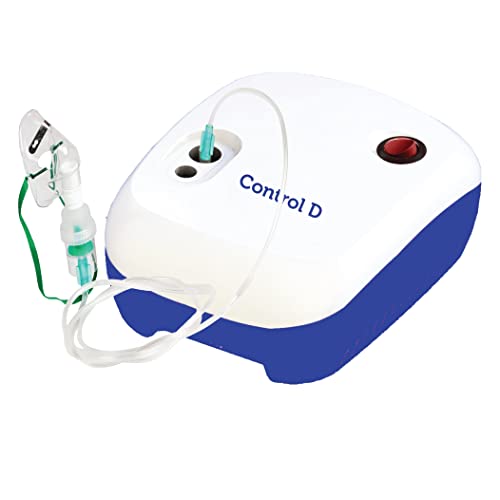 Control D NEB112 Respiratory Nebulizer with Complete Kit for Kids & Adults Nebulizer (White, Blue)