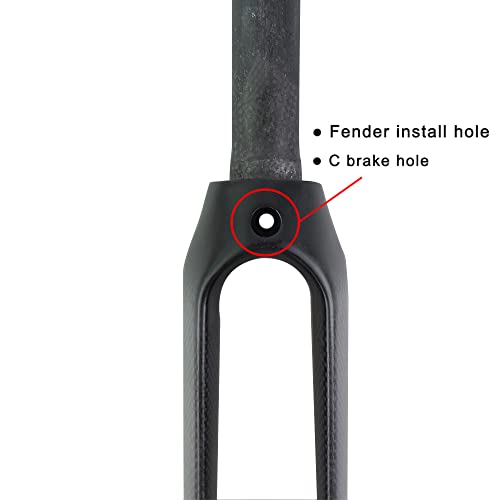 Roadnado 700C Road Bike Fork Carbon Fiber Rigid Fork 700C*23/25Mm 28.6Mm Carbon Fiber Bicycle Fork Ultralight Front Forks For Road Bike Matte/Gloss Black #TOP3