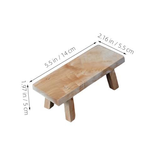 Taburete pequeño madera rustico TOPBATHY expositor decorativo para plantas y centros de mesa 8