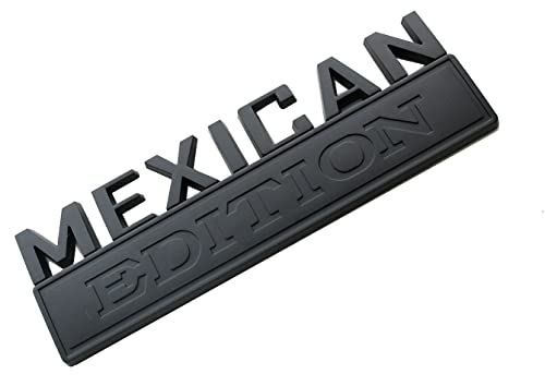 Image of 1pc 7 inch Large Mexican Edition Emblem Badges Decal Car Flag Decal Military Replacement for F150 F250 F350 Chevy Silverado 1500 2500 Chevrolet C10 C15 (Black)