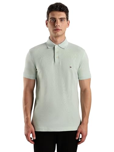 Image of Solid Slim-Fit Cotton Polo T-Shirt