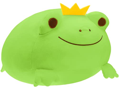 ROCHEMON Cute Frog Pulsh Stuffed Animal,Soft Frog Plushie Hugging Pillow, Frog Plushie Toy Gift for Kids Toddlers Grils Boys Children Green Frog 14 inch