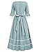 Scarlet Darkness Woman Lady Pioneer Colonial Costume Victorian Peasant Dress Denim Blue M