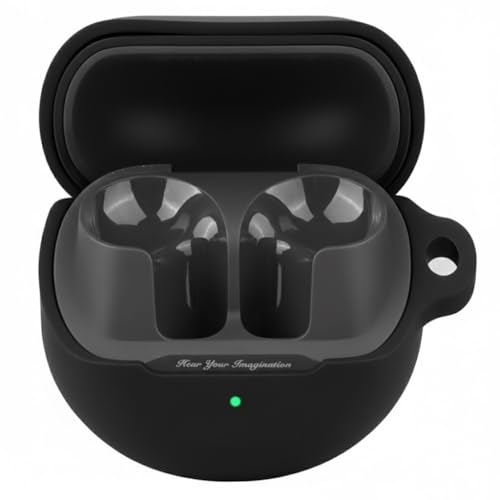 FINON for SOUNDPEATS Air5 �p �P�[�X SOUNDPEATS Air5 Lite �p �P�[�X �C���z���P�[�X �J���r�i �X�g���b�v ������� �V���v�� (�u���b�N)