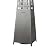 Fire Sense 66992 Pyramid Flame Patio Heater 40,000 BTU Outdoor Propane Heater Tower with Wheels - Platinum