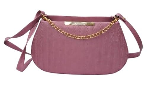 NeoCraft Women’s Sling Bag with Gold Chain Strap | Stylish Embossed Chevron Texture Crossbody Bag for Women | Trendy Shoulder Handbag for Daily Use, Party & Casual Wear (Brown)-picture-50