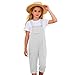 Kids Boys Girls Overalls Cute Fashion Clothes Baggy Spring Pants Solid Casual Overalls Comfort Pants with Pockets A-117 White 11 Years 12 Years
