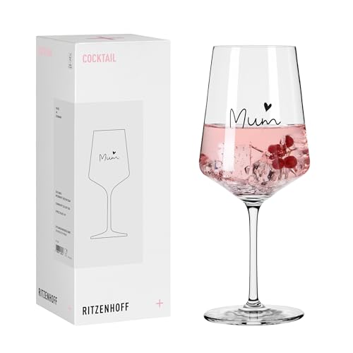 RITZENHOFF 8171027 Cocktailglas 540 ml Sprüche Design Team witziger Schriftzug mit charmantem Wortwitz Made in Germany