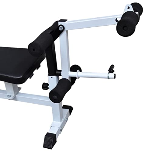 vidaXL Gewichtenbank met gewichtenrek en halterset 120 kg - Image 6