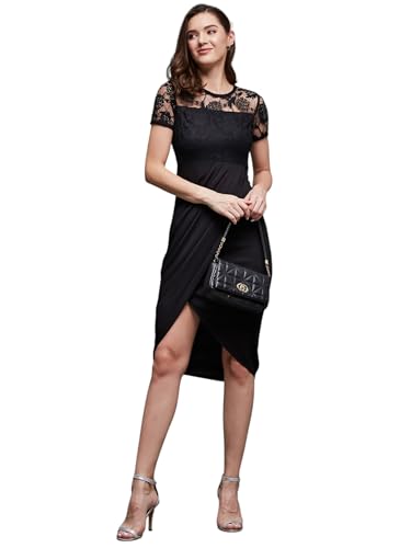 Image of Miss Chase Women's Sleeveless Collared Bodycon Above-Knee Polyester Dress