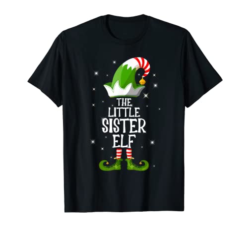 The Little Sister Elf Family Matching Group Christmas T-Shirt