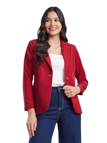 FableStreet Women's Blazer | Tailored Fit Single-Breasted Design ...