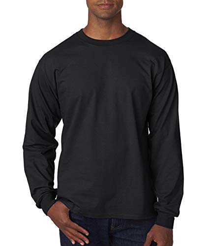 Hanes Long Sleeve Beefy T-Shirt - 5186 Black, Medium