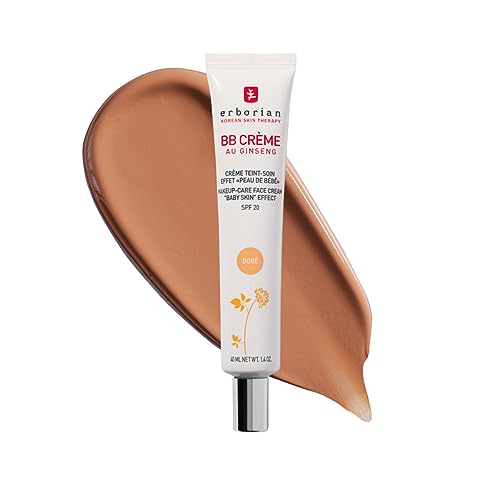 Erborian - BB Cream With Ginseng - Complexion Cream - "Baby Skin" Effect - Korean Cosmetic Treatment 5 -In -1 For SPF 20 - Doré 40 ml