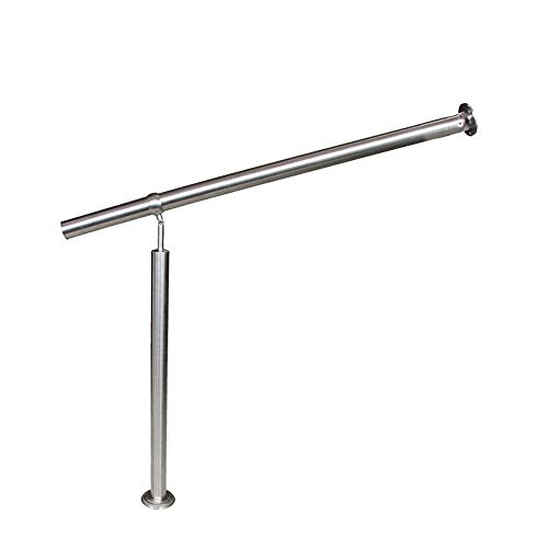 Preisvergleich Produktbild AUFUN Edelstahl Eingangsgeländer Handlauf Geländer für Treppen Wandhandlauf Treppengeländer Winkel Einstellbar für Drinnen und Draußen Treppenhaus 120 x 90 cm (L x H)