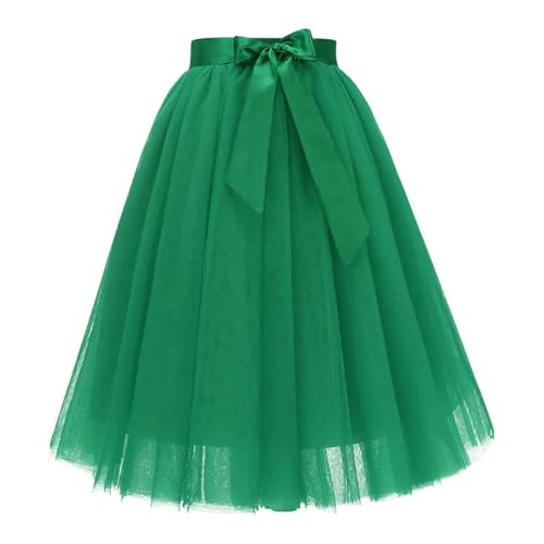 Jupe tulle longue femme robe de fête taille haute ruban satiné