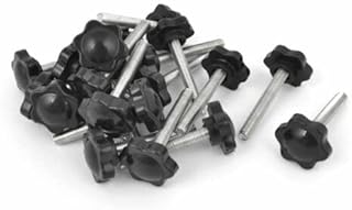 Tool parts 25mm Star Head Diameter 6mm x 40mm Clamping Screw Knob Grip 20Pcs