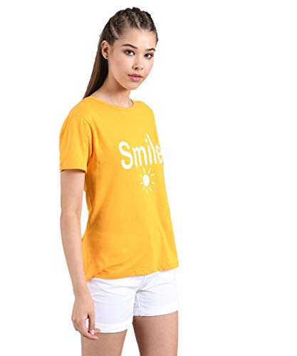 Image of KOTTY Women's Letter Print Regular Fit T-Shirt