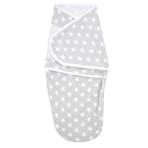 Image of aden + anais Essentials Easy Swaddle Wrap Quick Change with Bottom Zipper, Snug Cotton Knit Baby Wrap Swaddle Blanket for Newborns, TOG 1.0, 3-Pack, Twinkle, 0-3 Months, Small /Medium