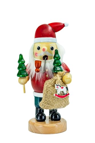 Kaladia Räuchermännchen Weihnachtsmann aus Holz – handbemalte...