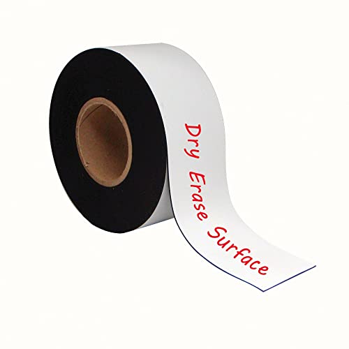 Mastervision Tape Roll Magnetic Dry Erase, 3" X 50' White #TOP11