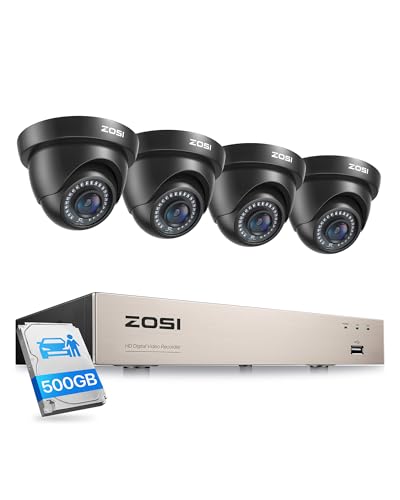 Image of ZOSI 8CH 3K Lite Security Camera System, 4X Home CCTV Cameras, 500GB HDD