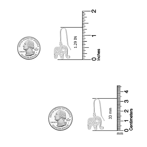 Charmsy 925 Sterling Silver Elephant Jewelry Set | Good Luck Pendant, Drop Earrings, Bracelet & Necklace | Birthday & Christmas Gift for Women4