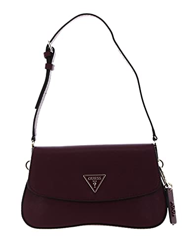 GUESS Damen Cordelia Flap Umhängetasche, burgunderfarben