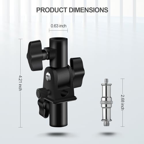 image for WELLMAKING U-Shape Camera Flash 180°Swivel Mount Bracket with Standar