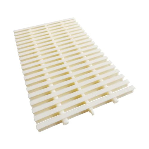 Genérico Rejilla de Drenaje Ajustable para Piscina, tapete de ABS empalmable de 5,9 a 11,81 Pulgadas para Uso en Interiores y Exteriores, Juego de 4 Piezas, 18 x 100 cm, solución eficaz para el desbo
