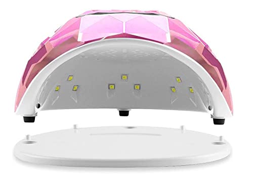 Secador de Uñas de 86W, con 39 Luz LED, Sensor Automático y 4 Temporizador (Rosa)