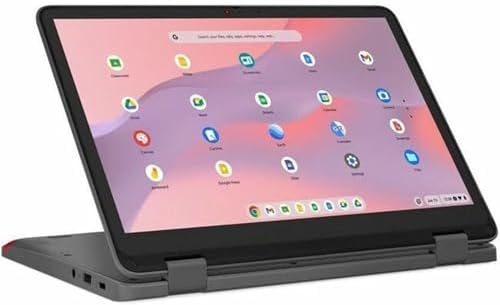 Lenovo 500e Yoga Chromebook Gen 4 82W4001SUS 12.2" Touchscreen Convertible 2 in 1 Chromebook - WUXGA - Intel N-Series N100-8 GB - 64 GB Flash Memory - English Keyboard - Graphite Gray