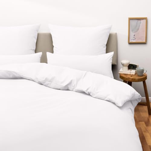 Blumtal Juego de Funda Nordica Cama de 105 - Microfibra Juego de Funda Edredon 190x200 y 2 Fundas de Almohada 70x40, Certificado Oeko-Tex, Muy Suave y Transpirable - Blanco