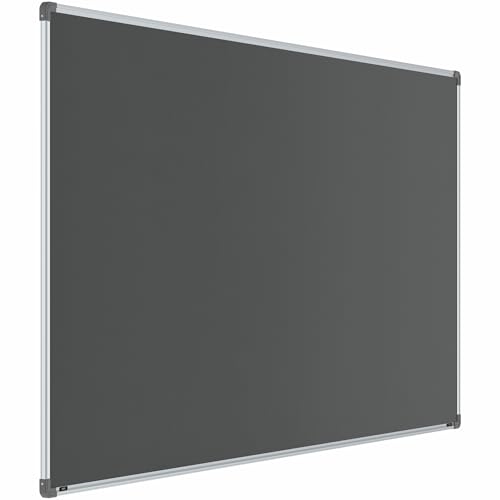 Image of Scholar Art Metis 4x8 Feet Bulletin Notice Board for Office, Home & School | Vibrant & Versatile Crape Cloth + High Density Soft Board for Pinning Photos, Sticky Notes & Reminders (Grey)