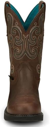 Justin 11" Tasha Waterproof Round Toe Brown Water Buffalo 9.5 B (M) | Image 3