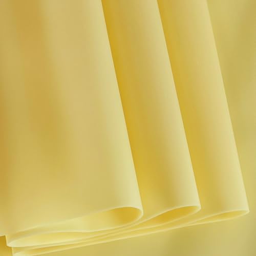 Tissu PVC Jelly jaune 0,4 mm pour couture de sacs et loisirs créatifs
