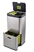Joseph Joseph 30022 Intelligent Waste Totem Kitchen Trash Can and Recycle Bin Unit with Compost Bin, 16 gallon / 60 liter, Stainless Steel