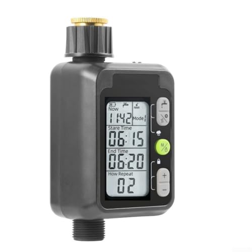 Minuteur d'arrosage programmable étanche avec valve résistante aux intempéries