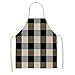BABAOZHOUHE Küche Schürze Apron Grau Blau Geometrisches Muster Küche Ärmellose Schürzen Baumwolle Leinen Lätzchen 53 * 65 cm Haushalt Frauen Reinigung Hausmannskost 2Wq-46414-007
