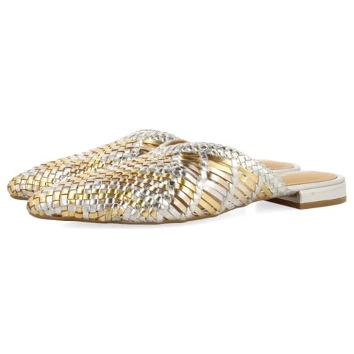 GIOSEPPO LAGRANGE Chaussures Plates Mary Jane pour Femme, Argent, 40 EU, Argent métallique, 40 EU