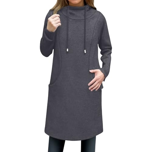 Foweknow Pulloverkleid Damen Lässiges...