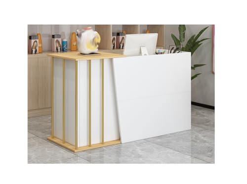 Mostrador De Recepción,Mesa De Recepción con Cajón Cerradura,Gabinete De Cajero Estilo Mármol,Mueble Recepción Mostradores para Tiendas,salones de belleza, tiendas de ropa y (Size:100x40x90cm,Color:B)