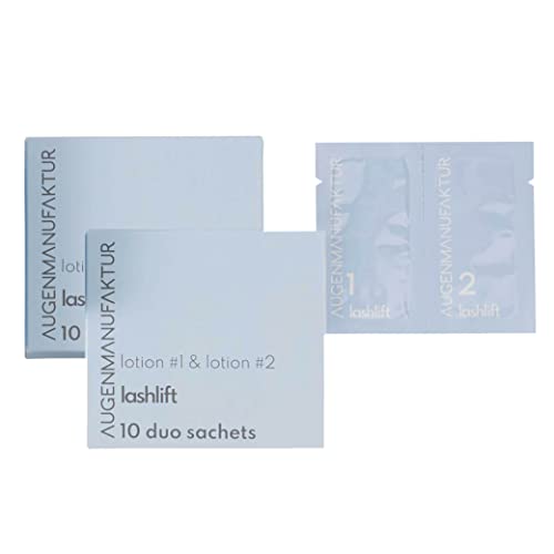 Augenmanufaktur Wimpernlifting Lotion Doppelkammer Sachets Lotion #1 & Lotion #2 á 10 Stück mit je 1 ml - macht Wimpern formbar und fixiert sie Cover
