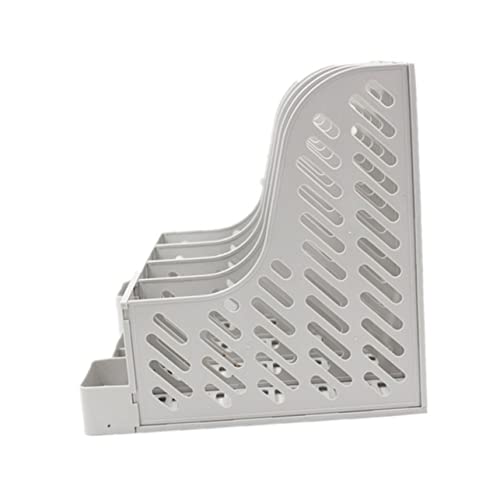 Housoutil Creative Compartment Desktop Document Organizer File Holder for Home and Office Efficient Storage for Papers Letters and Files