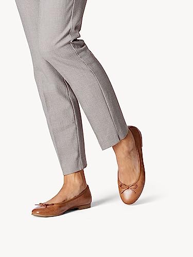 Tamaris Damen Ballerinas Leder, braun, 37 EU – Ansicht 2